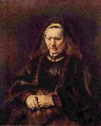 Rembrandt Peale Portrat einer sitzenden alten Frau oil painting